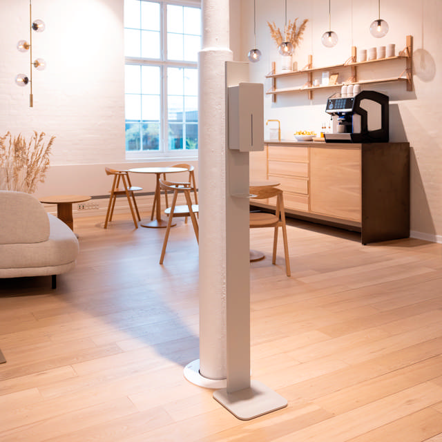 LOKI berøringsfri dispenser til sæbe/desinfektion, hvid